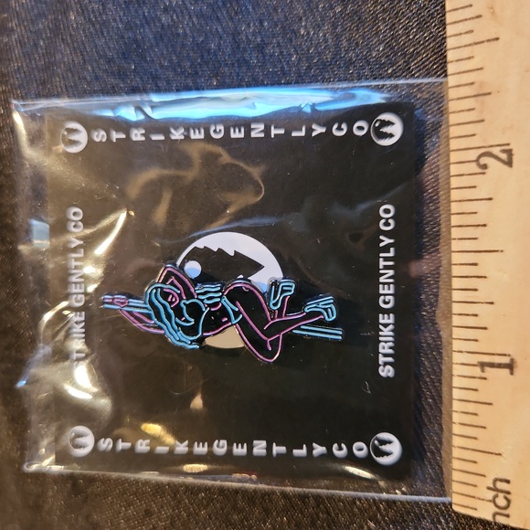 Strike Gently Jewelry - Strike Gently Pole Dancer Enamel Lapel Pin